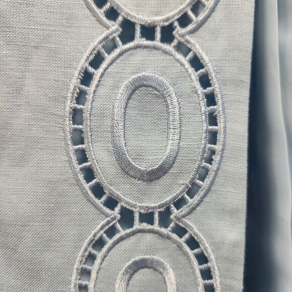 Coldwater Creek Womens Plus Linen Blend Blazer Size 22W Blue Embroidered Career - Picture 8 of 12